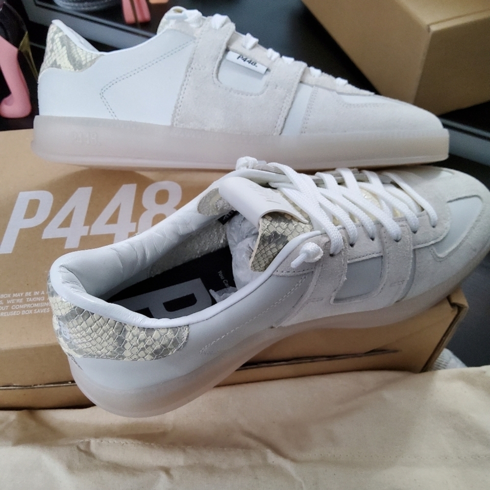 P448 Sneakers with Snakeskin Trim - Picture 3 of 7